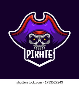 Pirate E-sports Mascot Logo Template