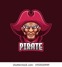 Pirate E-sports Mascot Logo Template
