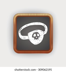 pirate eye mask doodle
