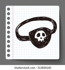 pirate eye mask doodle