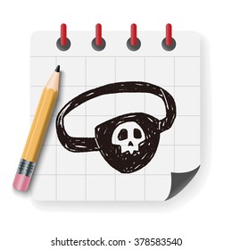 pirate eye mask doodle