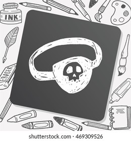 pirate eye mask doodle