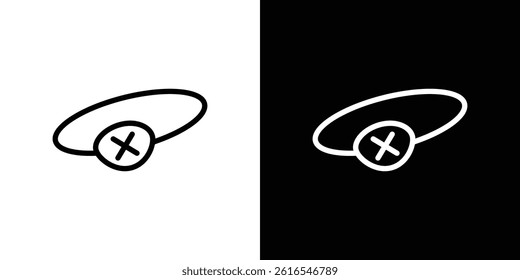 Pirate eye patch icon icons and symbol set. trendy illustration