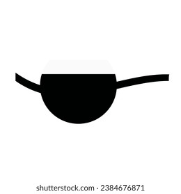 Pirate eye patch icon silhouette vector illustration.