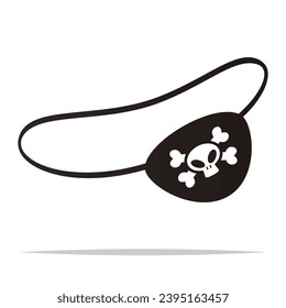 Pirate eye patch vector isolated illustration