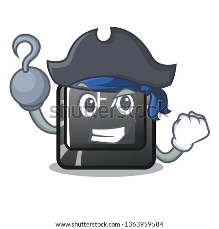Pirate f7 button installed on cartoon keyboard