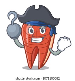 Pirate fish slice character cartoon