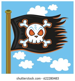 Pirate flag cartoon