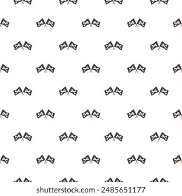 Pirate flag crossed bones Seamless Pattern. Cartoon Pirate elements and objects. background. Vector illustration.