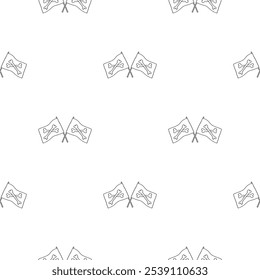 Pirate flag crossed bones Seamless Pattern. Cartoon Pirate elements and objects. background. Vector illustration.