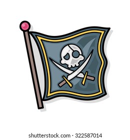 pirate flag doodle