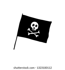pirate flag doodle icon
