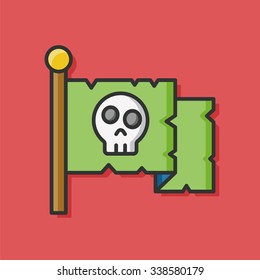 pirate flag flat icon