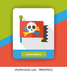 pirate flag flat icon