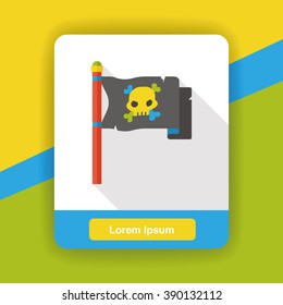 pirate flag flat icon