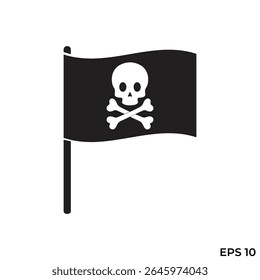 pirate flag flat icon vector