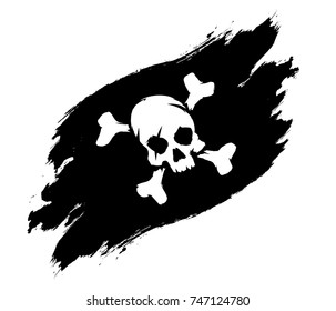 Pirate flag grunge illustration