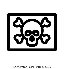 pirate flag icon or logo isolated sign symbol vector illustration - high quality black style vector icons
