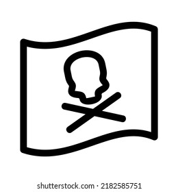 pirate flag icon or logo isolated sign symbol vector illustration - high quality black style vector icons
