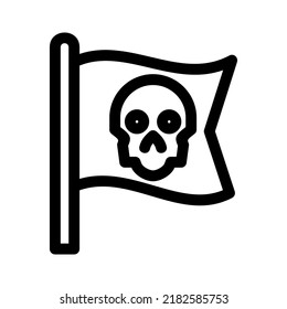 pirate flag icon or logo isolated sign symbol vector illustration - high quality black style vector icons
