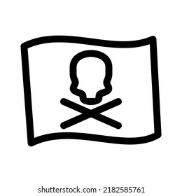 pirate flag icon or logo isolated sign symbol vector illustration - high quality black style vector icons
