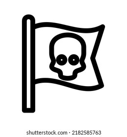 pirate flag icon or logo isolated sign symbol vector illustration - high quality black style vector icons
