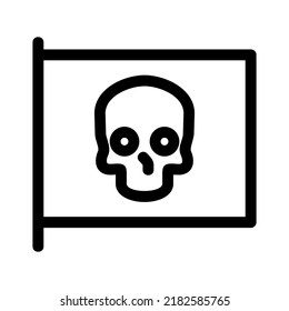 pirate flag icon or logo isolated sign symbol vector illustration - high quality black style vector icons
