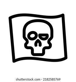 pirate flag icon or logo isolated sign symbol vector illustration - high quality black style vector icons
