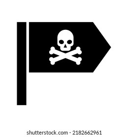 pirate flag icon or logo isolated sign symbol vector illustration - high quality black style vector icons
