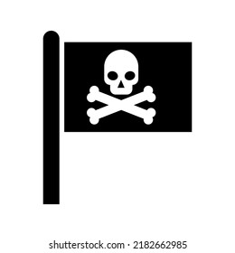 pirate flag icon or logo isolated sign symbol vector illustration - high quality black style vector icons
