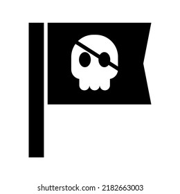 pirate flag icon or logo isolated sign symbol vector illustration - high quality black style vector icons
