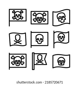pirate flag icon or logo isolated sign symbol vector illustration - Collection of high quality black style vector icons
