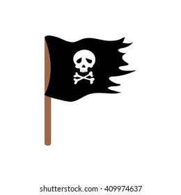 Pirate flag. Illustration for design on white background