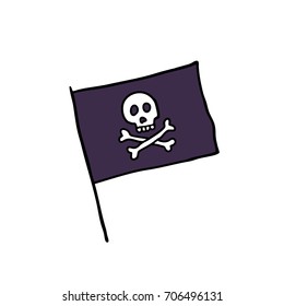 pirate flag (Jolly Roger) doodle icon