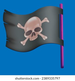 pirate flag with jolly roger skull