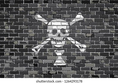 Pirate flag on a brick wall - Illustration, 
Emanuel Wynn pirate flag on brick textured background