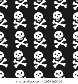 pirate flag seamless pattern vector illustration background