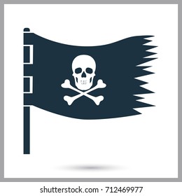 Pirate flag simple icon