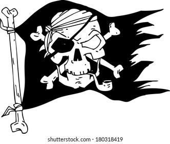 pirate flag, skull