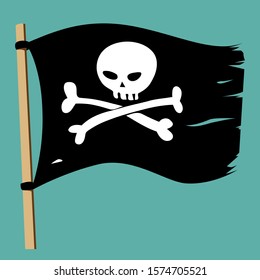 Pirate flag with Skull and Bones