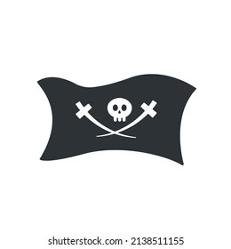 Pirate Flag with Skull and Crossed Swords