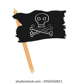 Pirate flag with skull face