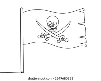 Pirate flag and torn