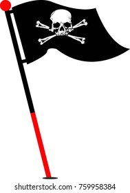 Pirate flag vector.