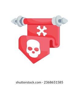 Pirate flag vector colorful stickers Icon Design illustration. EPS 10 File