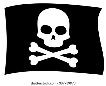 Pirate flag vector illustration