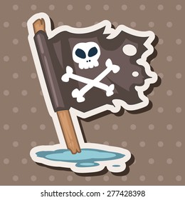 pirate flags theme elements