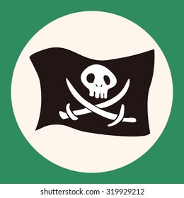 Pirate flags theme elements