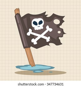 pirate flags theme elements