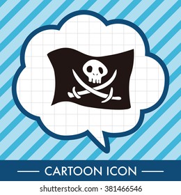 Pirate flags theme elements